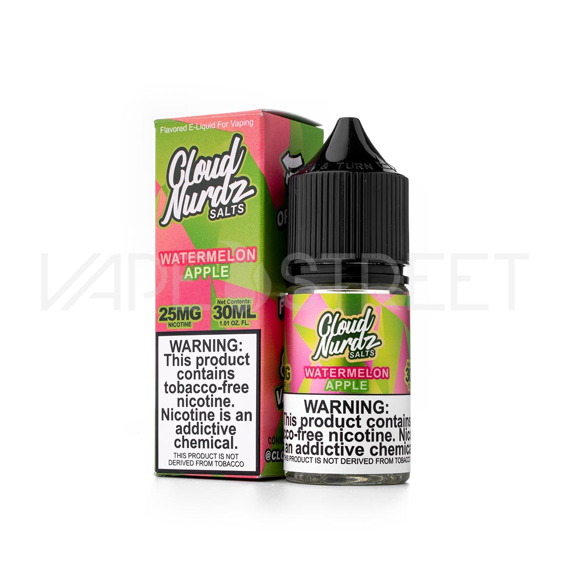 Cloud-Nurdz-TFN-Salts-Watermelon-Apple Cloud Nurdz TFN Salts Watermelon Apple 30mL Vape Juice
