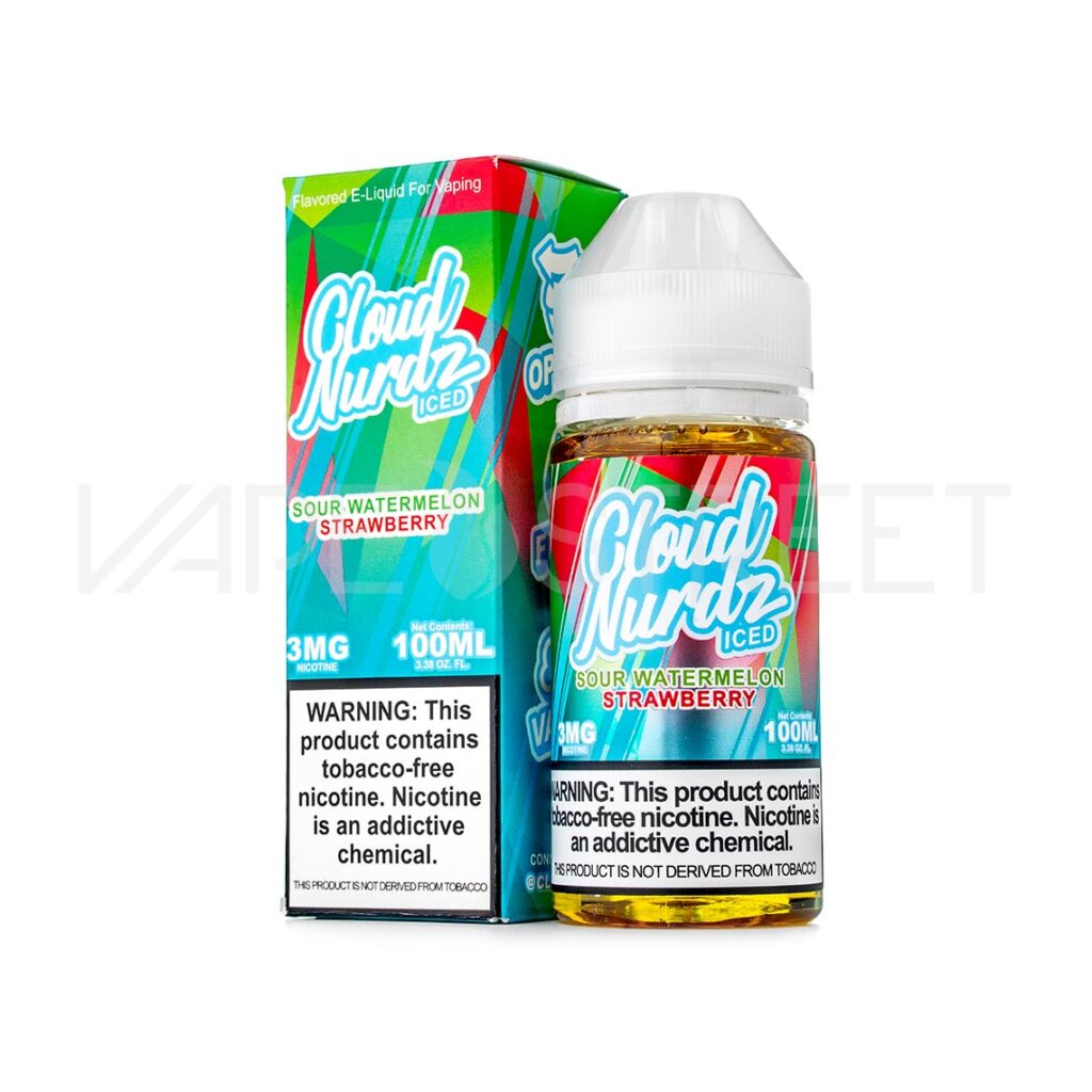 Cloud Nurdz TFN Iced Sour Watermelon Strawberry Vape Street