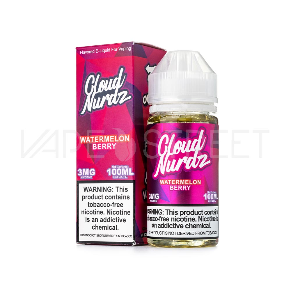 Cloud-Nurdz-TFN-Watermelon-Berry Cloud Nurdz Watermelon Berry Tobacco-Free Nicotine(TFN) 100mL Vape Juice