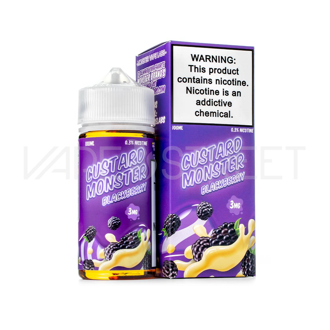 Custard-Monster-Blackberry Custard Monster Blackberry E-liquid 100ml Vape Juice