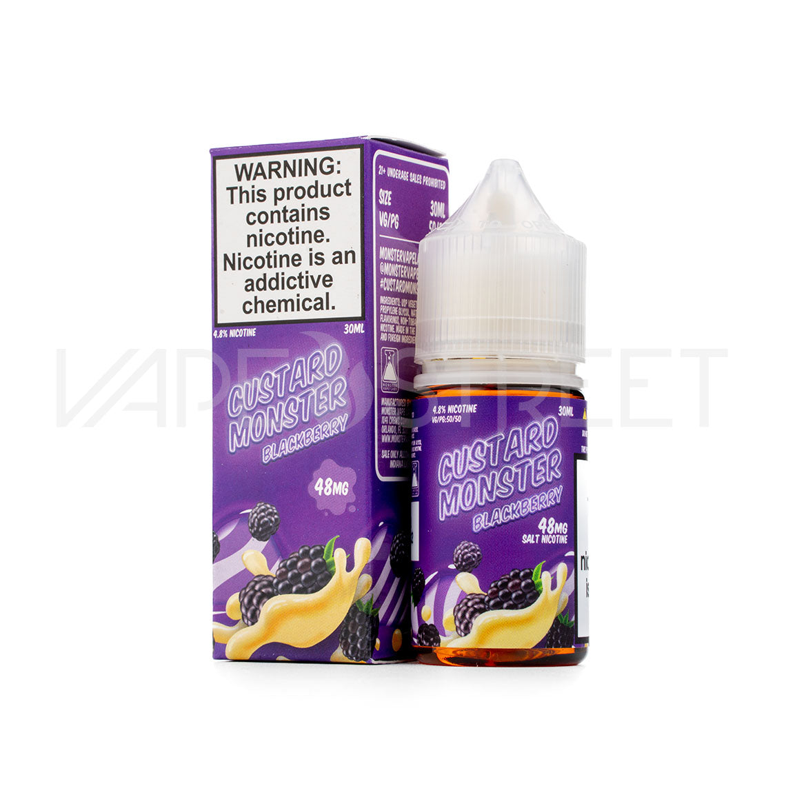 Custard-Monster-Salt-Blackberry Custard Monster Salt Blackberry 30ml
