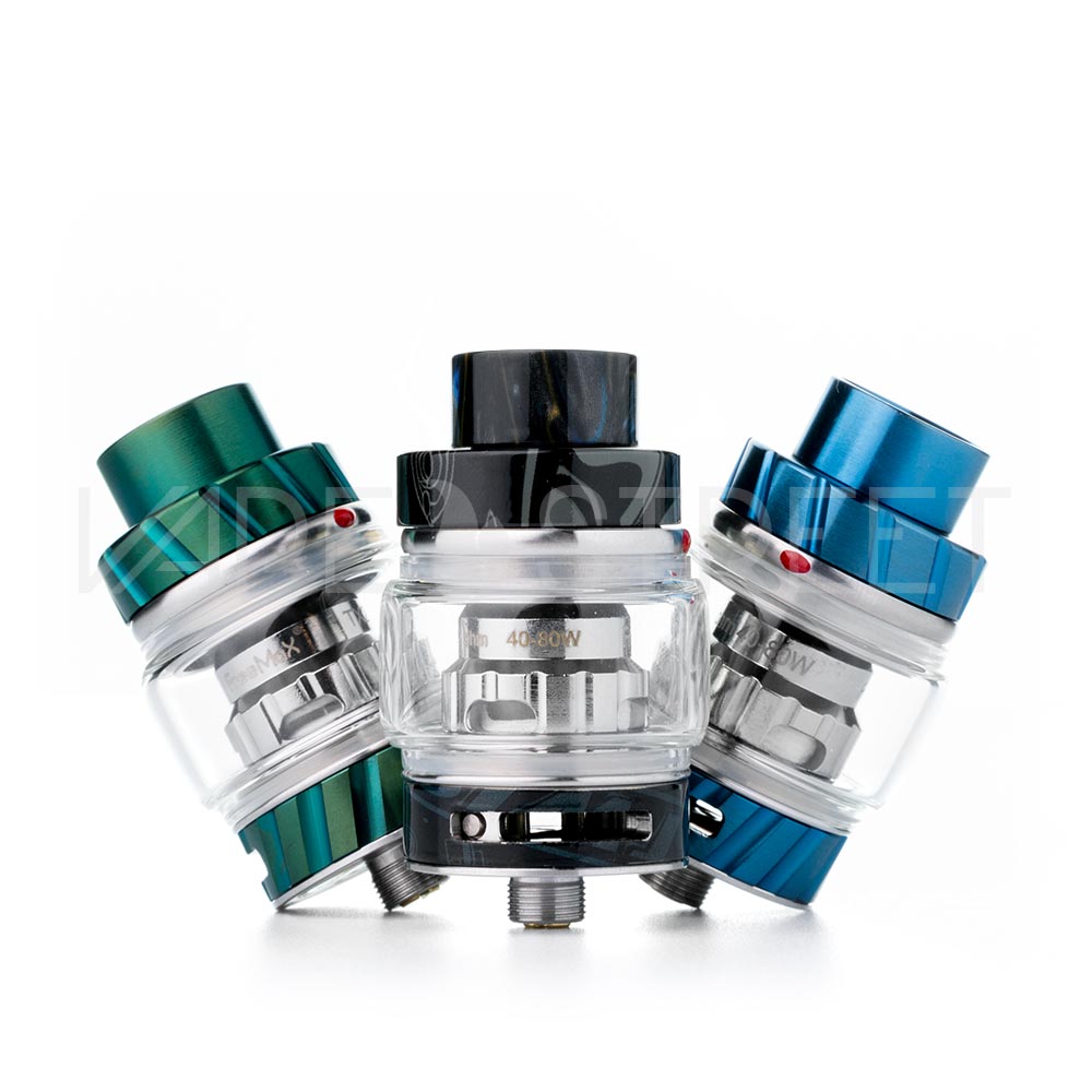 Freemax-Fireluke-2-Tank Freemax Fireluke 2 Mesh Sub-Ohm Tank Metal Green, Graffiti Space Black, and Metal Blue