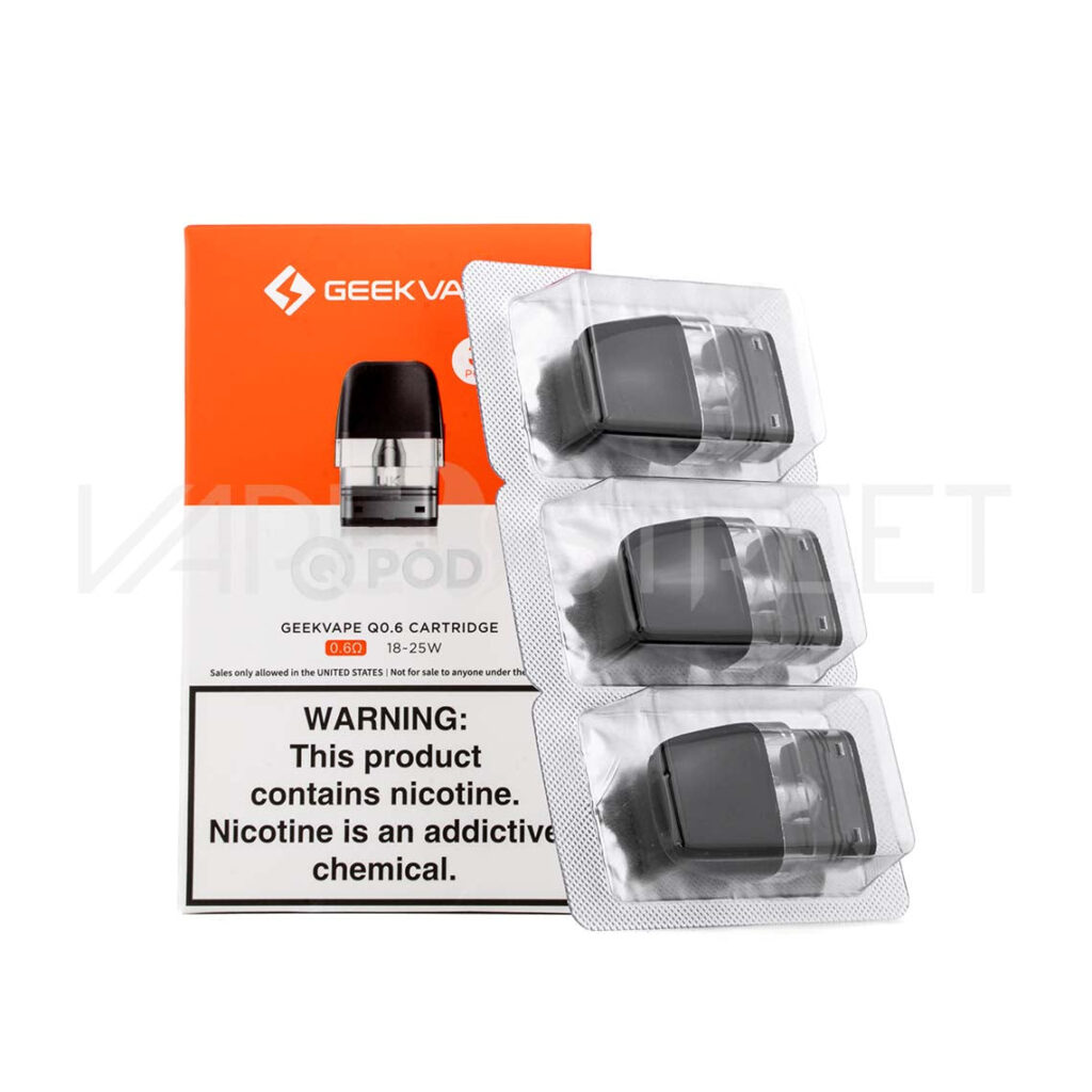 Geekvape Q Replacement Pods 3 Pack 2ML Vape Juice Capacity Top-Fill Design