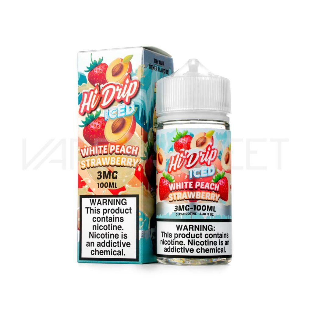 Hi-Drip-Iced-Whte-Peach-Strawberry Hi-Drip White Peach Strawberry Ice 100ml