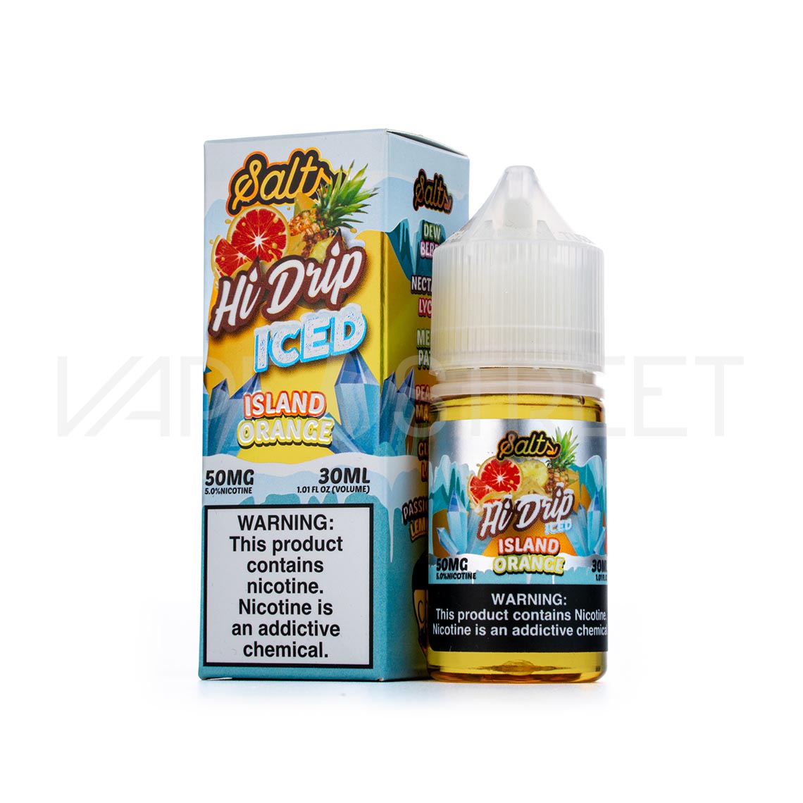 Hi-Drip-Salts-Iced-Island-Orange Hi-Drip Salts Island Orange Iced 30mL Vape Juice