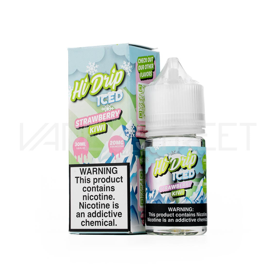 Hi-Drip-Salts-Iced-Strawberry-Kiwi Hi-Drip Salts Iced Strawberry Kiwi 30mL Vape Juice