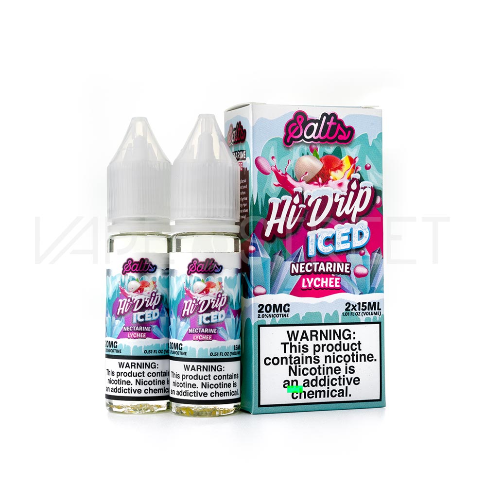 Hi-Drip-Salts-Nectarine-Lychee-Iced Hi-Drip Salts Nectarine Lychee Iced Salt Nicotine Vape Juice