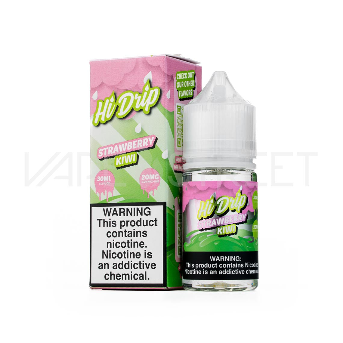 Hi-Drip-Salts-Strawberry-Kiwi Hi-Drip Salts Strawberry Kiwi 30mL Vape Juice