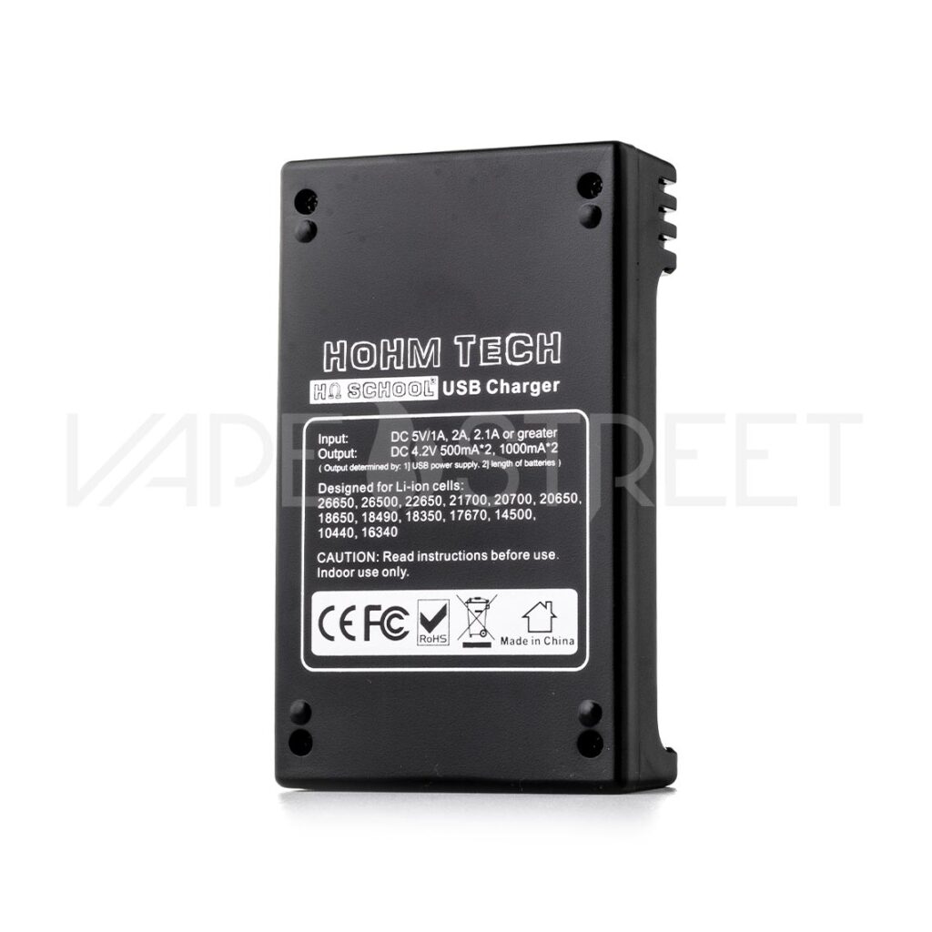 Hohm Tech School 2A Battery Charger Back
