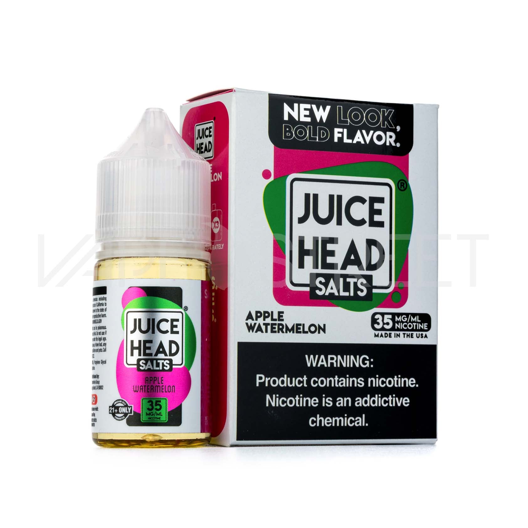 Juice-Head-Salts-Apple-Watermelon Juice Head Salts Apple Watermelon 30mL Vape Juice