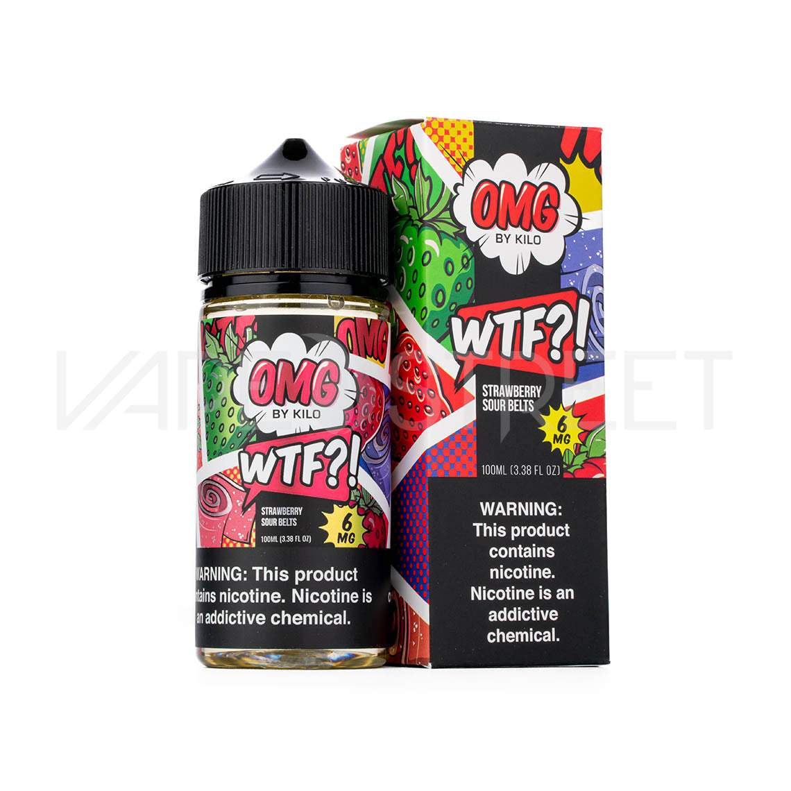 Kilo-OMG-WTF-Strawberry-Sour-Belts WTF BY OMG E-Liquid (100ml)