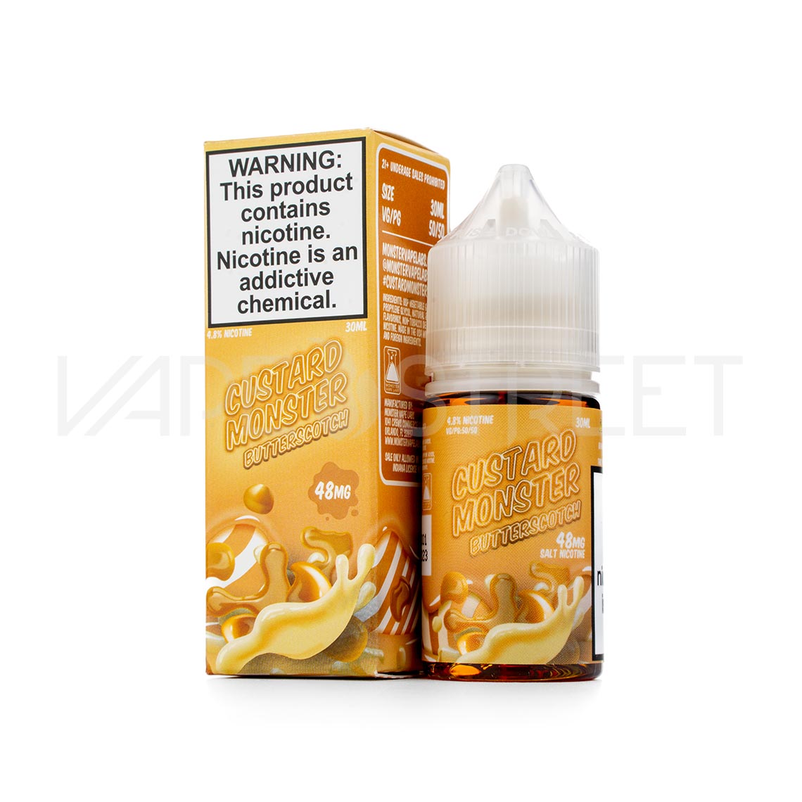 Monster-Vape-Labs-Custard-Monster-Salt-Butterscotch Custard Monster Salt Butterscotch 30mL Vape Juice