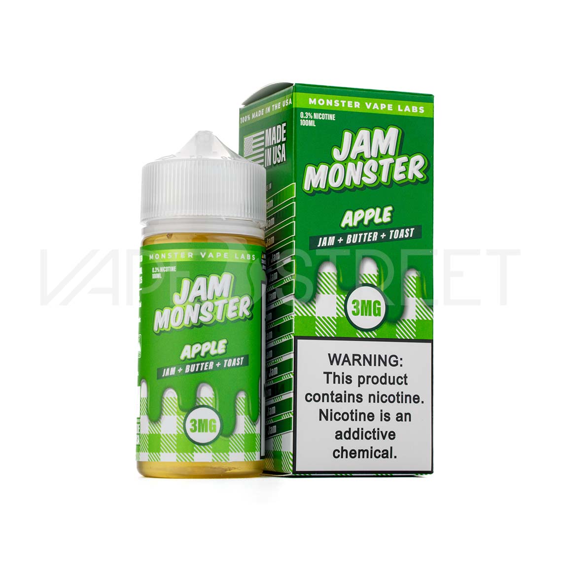 Monster-Vape-Labs-Jam-Monster-Apple Jam Monster Apple 100mL Vape Juice