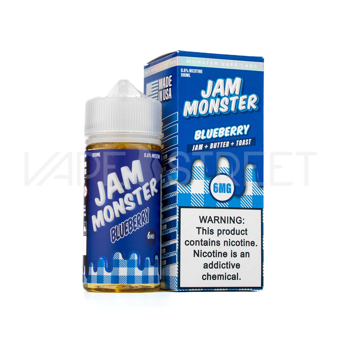 Monster-Vape-Labs-Jam-Monster-Blueberry Jam Monster Blueberry 100mL Vape Juice