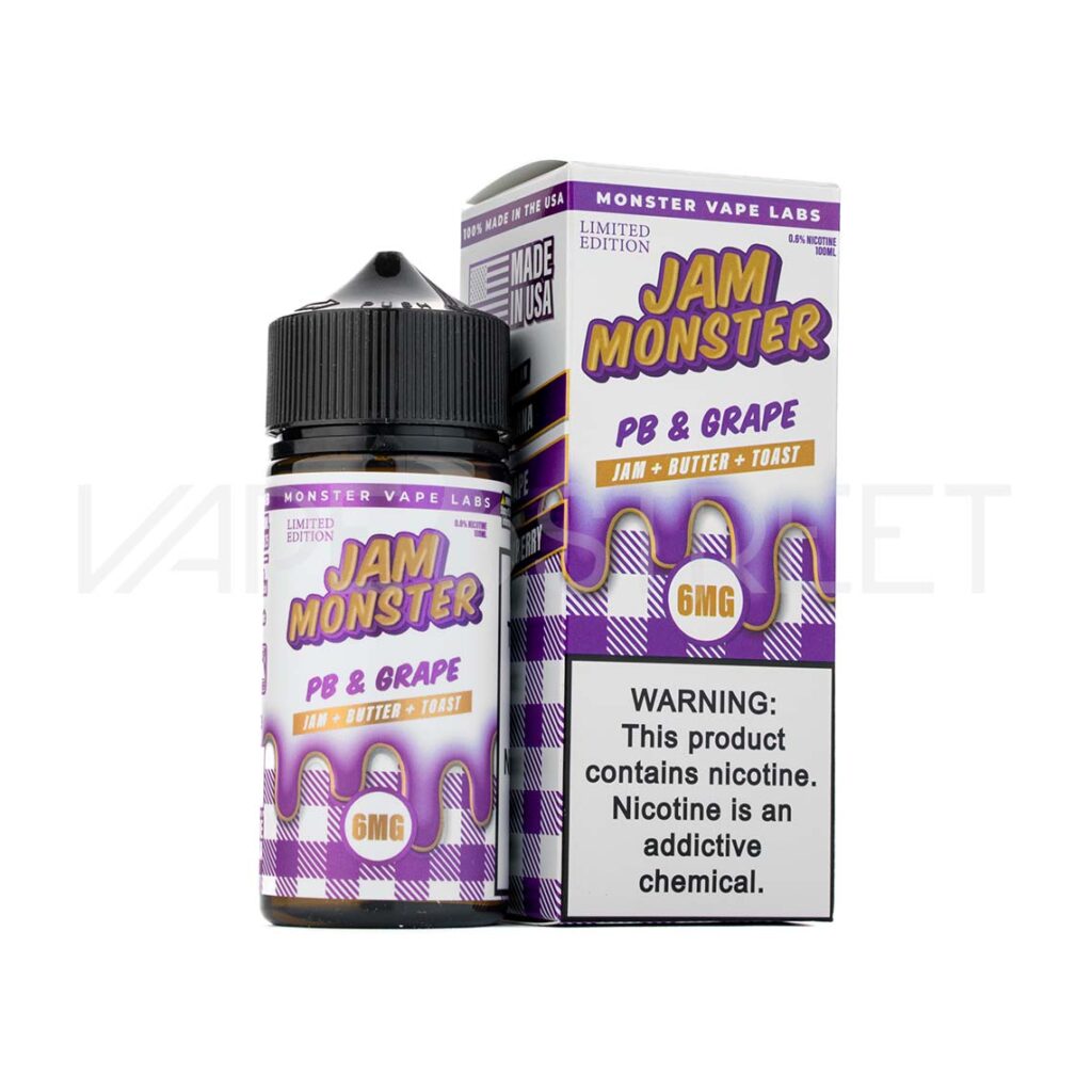 Monster-Vape-Labs-Jam-Monster-PB-Grape PB & Jam Monster Grape 100mL Vape Juice