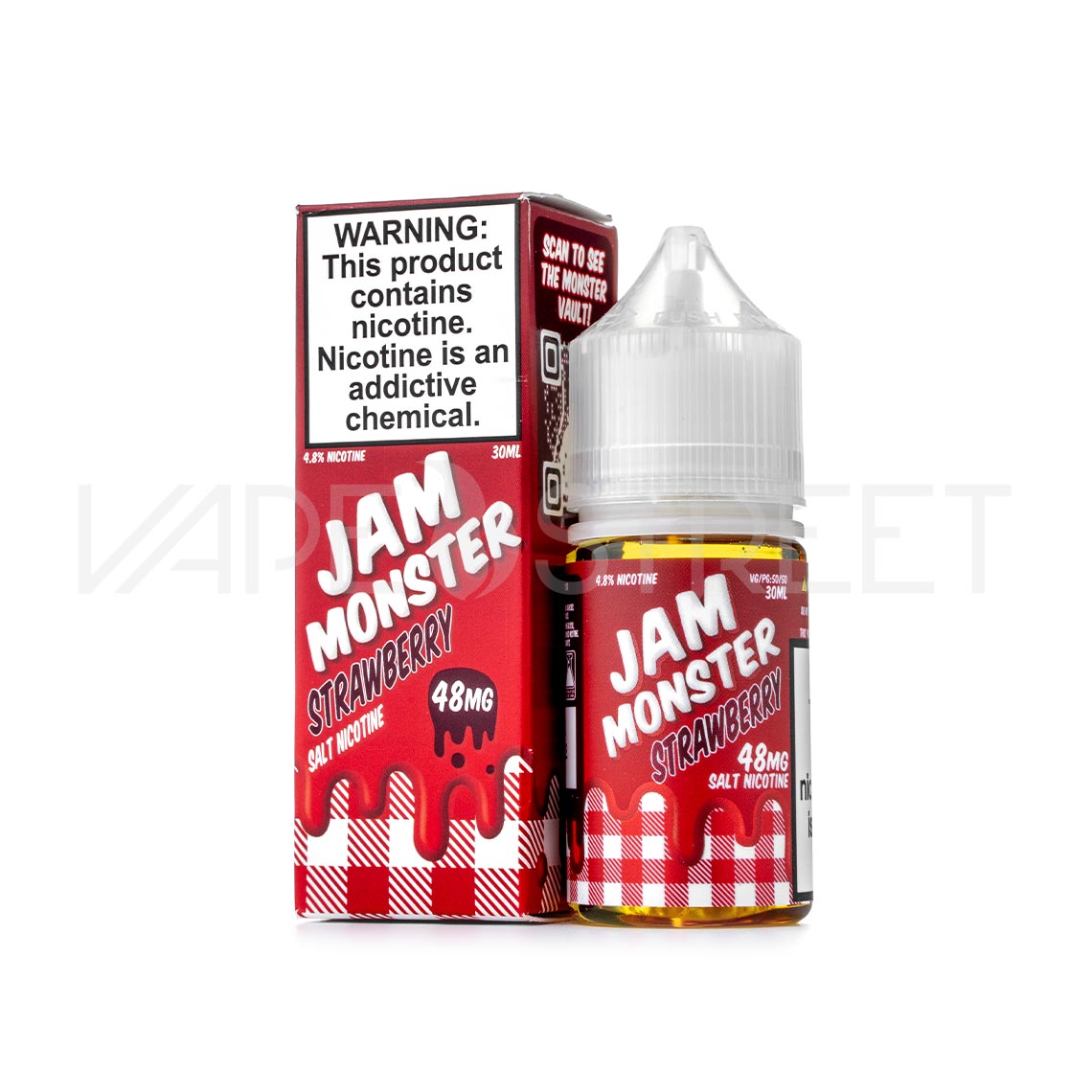 Monster-Vape-Labs-Jam-Monster-Salts-Strawberry Jam Monster Strawberry Salt 30mL Vape Juice