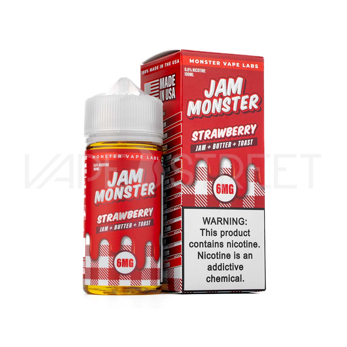 Monster-Vape-Labs-Jam-Monster-Strawberry Jam Monster Strawberry 100mL Vape Juice