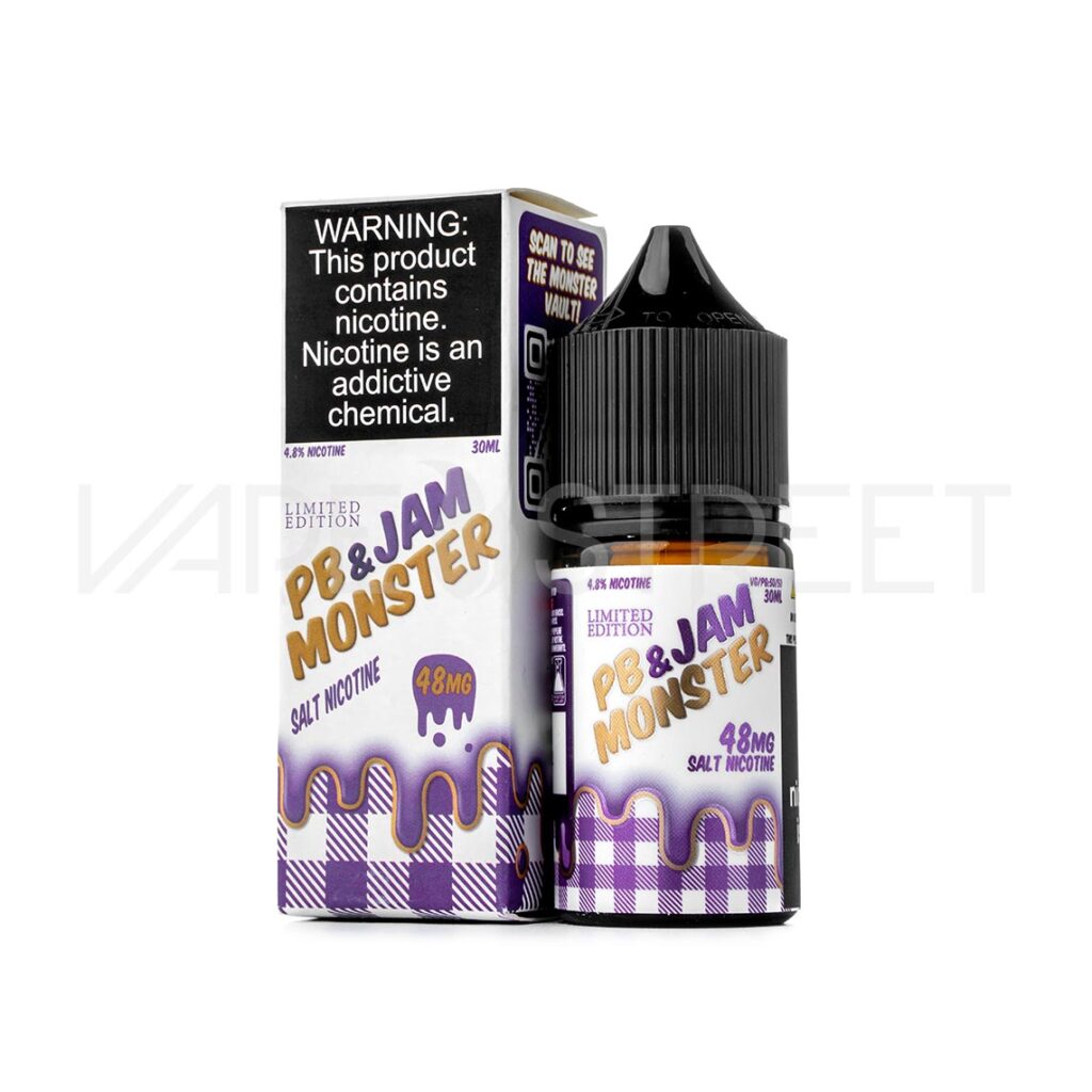 Monster-Vape-Labs-PB-Jam-Monster-Salts-Grape PB & Jam Monster Grape Salt 30mL Vape Juice