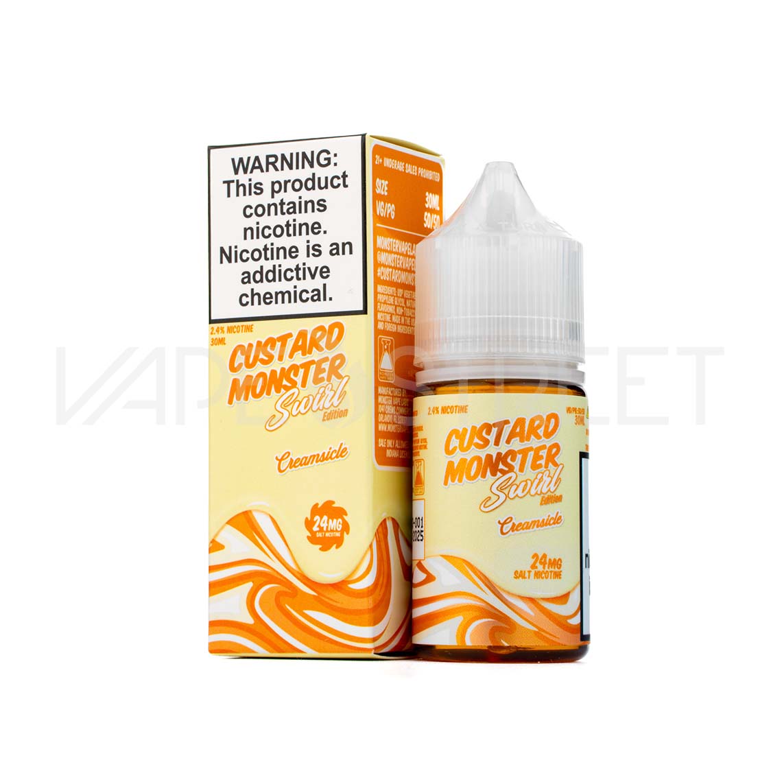 Monster-Vape-Labs-Salts-Custard-Monster-Swirl-Salt-Creamsicle Custard Monster Swirl Edition Creamsicle 30mL Vape Juice