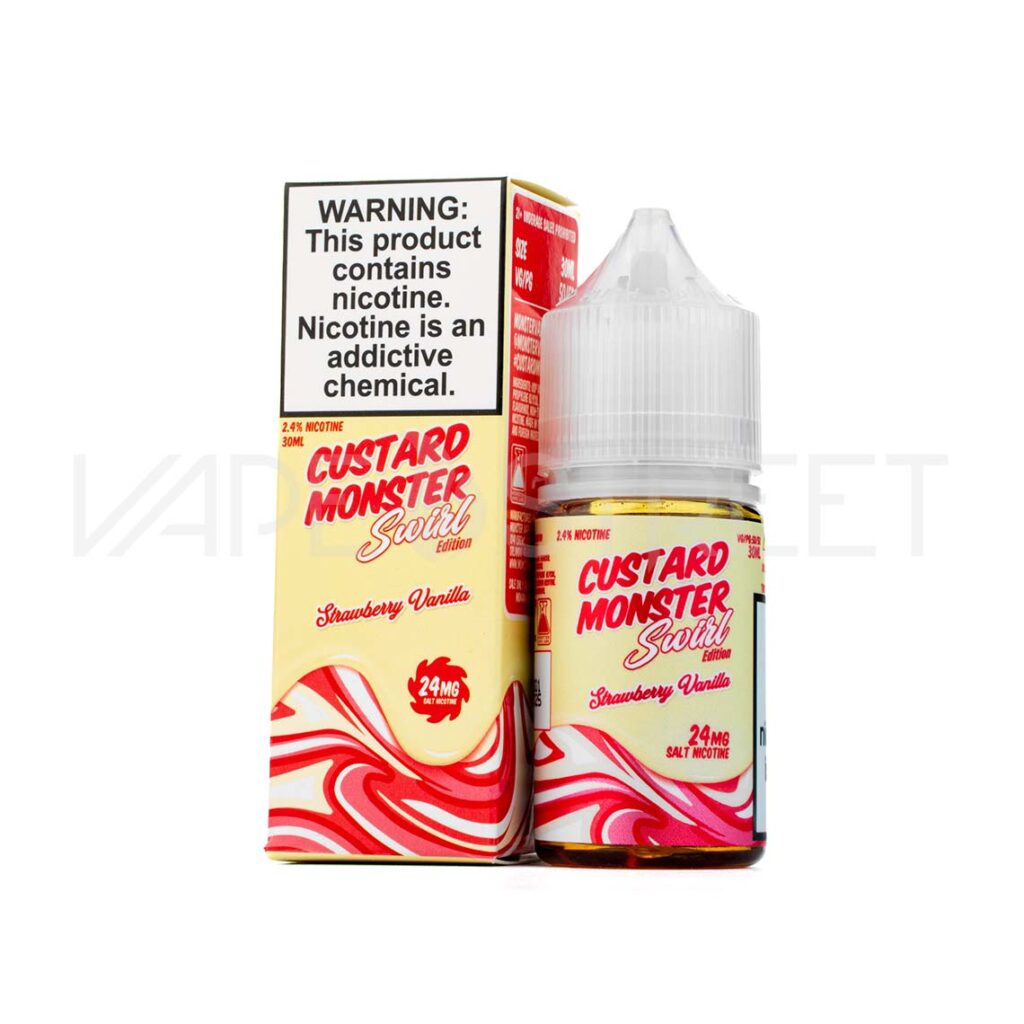 Monster-Vape-Labs-Salts-Custard-Monster-Swirl-Salt-Strawberry-Vanilla Custard Monster Swirl Edition Strawberry Vanilla 30mL Vape Juice