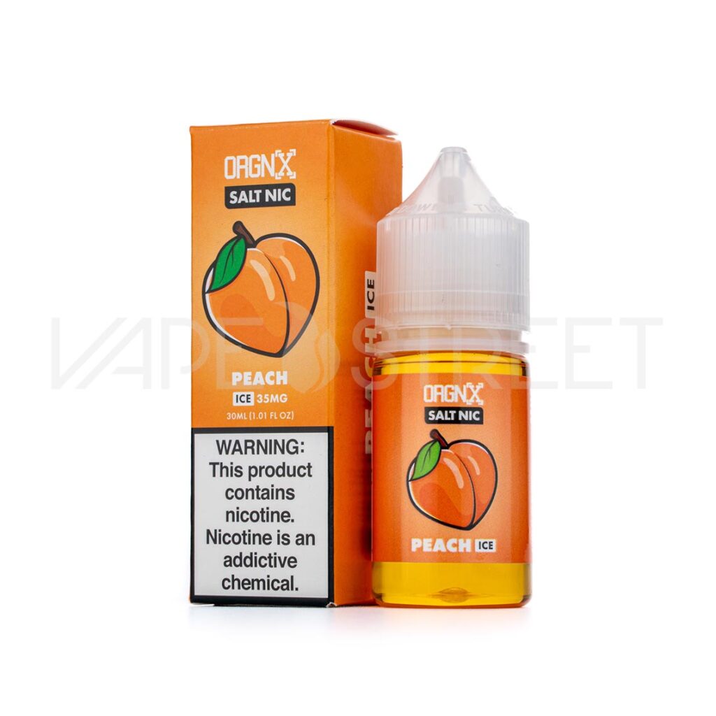 ORGNX-Eliquids-Salt-Nic-Peach-Ice ORGNX Salt Nic Peach Ice 30mL Vape Juice