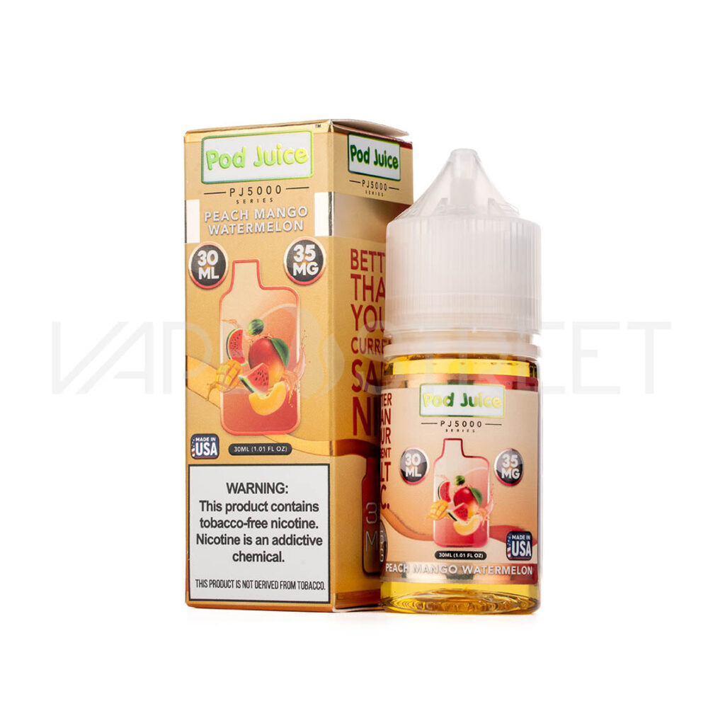 Pod Juice Salt PJ5000 Peach Mango Watermelon (30ml)