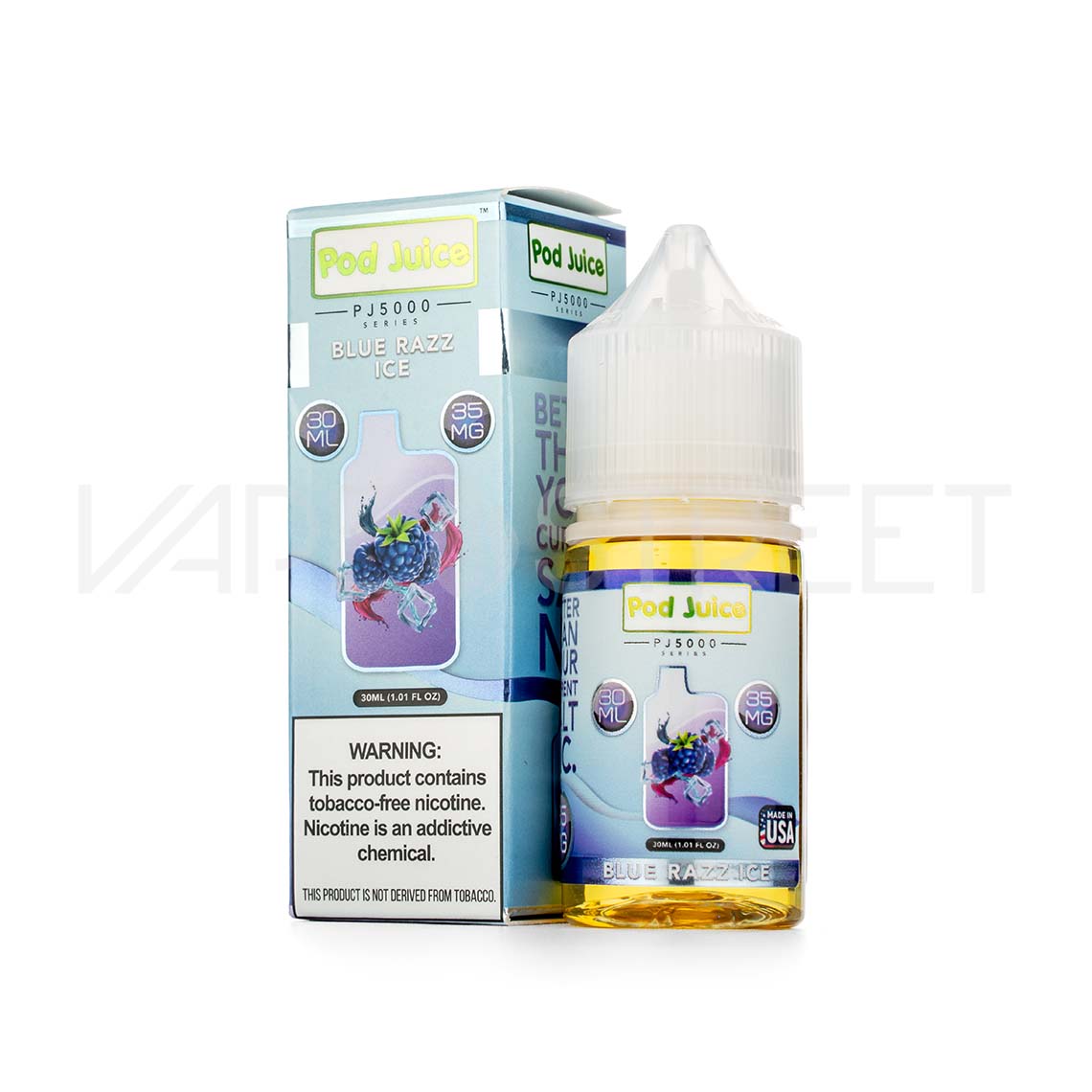 Pod-Juice-PJ5000-Series-TFN-Salt-Blue-Razz-Ice Pod Juice Salt PJ5000 Blue Razz Ice 30ml