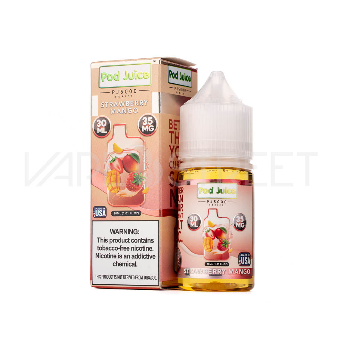 Pod-Juice-PJ5000-Strawberry-Mango Pod Juice Salt PJ5000 Strawberry Mango 30ml