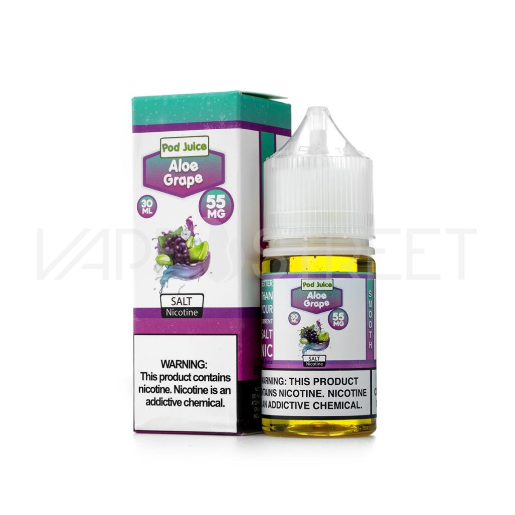 Pod-Juice-Salt-Aloe-Grape Pod Juice Salt Aloe Grape 30mL Vape Juice