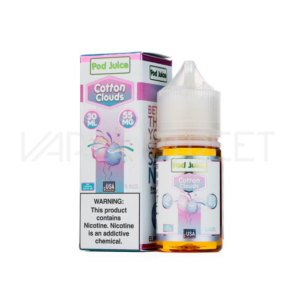 Pod-Juice-Salt-Cotton-Clouds Pod Juice Salt Cotton Clouds 30mL Vape Juice
