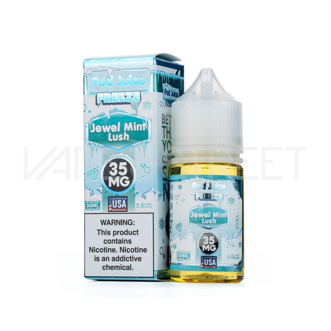 Pod-Juice-Salt-Freeze-Jewel-Mint-Lush Pod Juice Salt Jewel Mint Lush Freeze 30mL Vape Juice