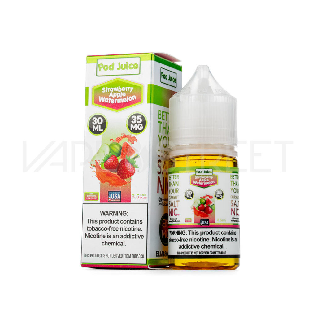 Pod-Juice-Salt-Nic-Strawberry-Apple-Watermelon Pod Juice Salt Strawberry Apple Watermelon 30ml