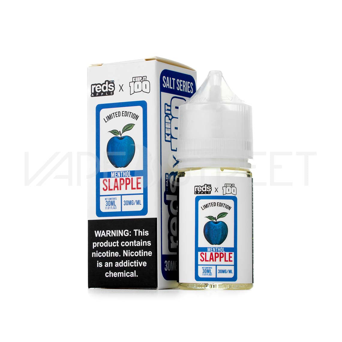 Reds-Apple-Keep-It-100-Salt-Limited-Edition-Menthol-Slapple 7 Daze Red Apple x Keep it 100 Salt Slapple Menthol 30mL