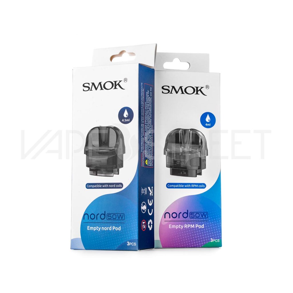 SMOK Nord 50W Empty Replacement Pods 3 Pack