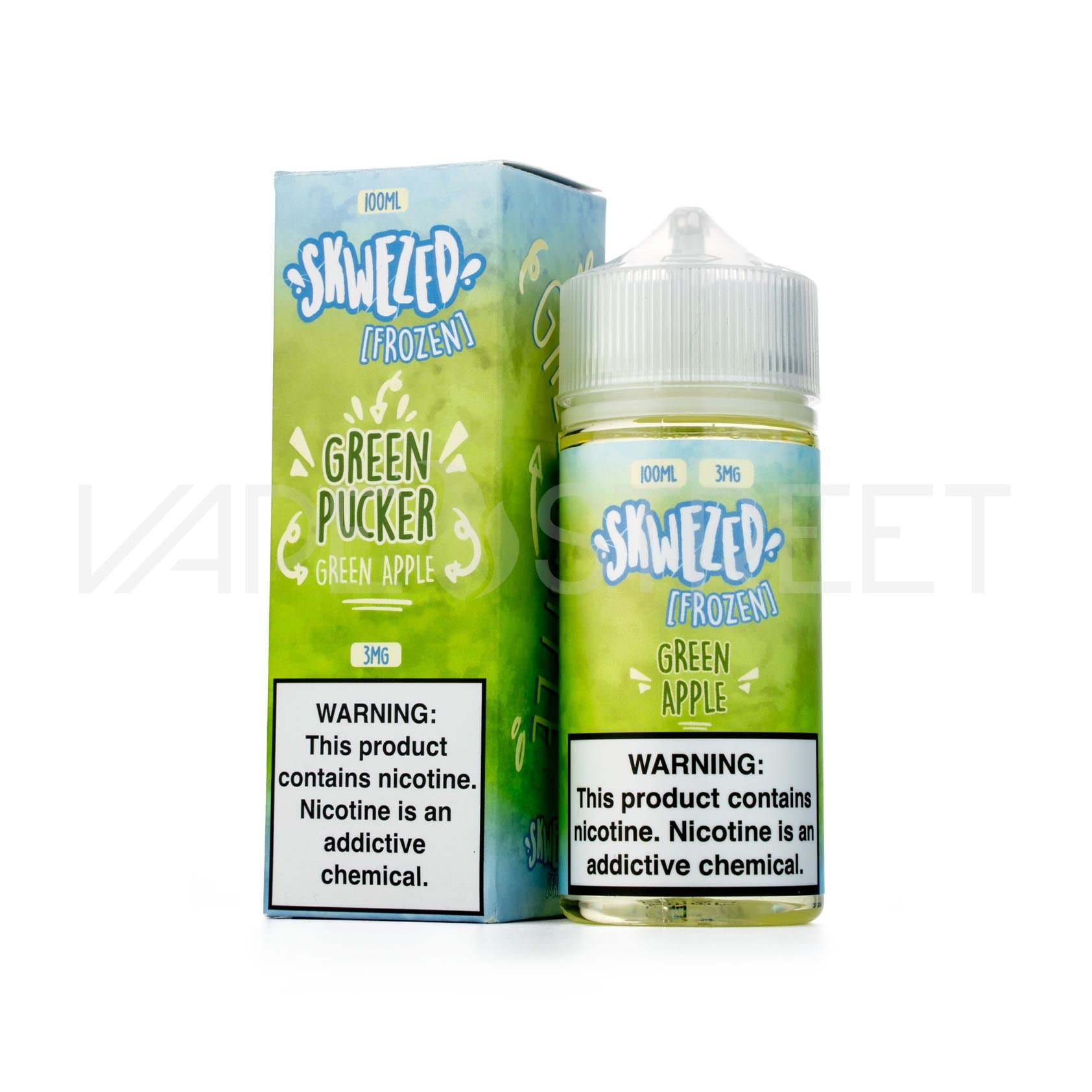 Skwezed Frozen Green Pucker Green Apple 100mL Vape Juice