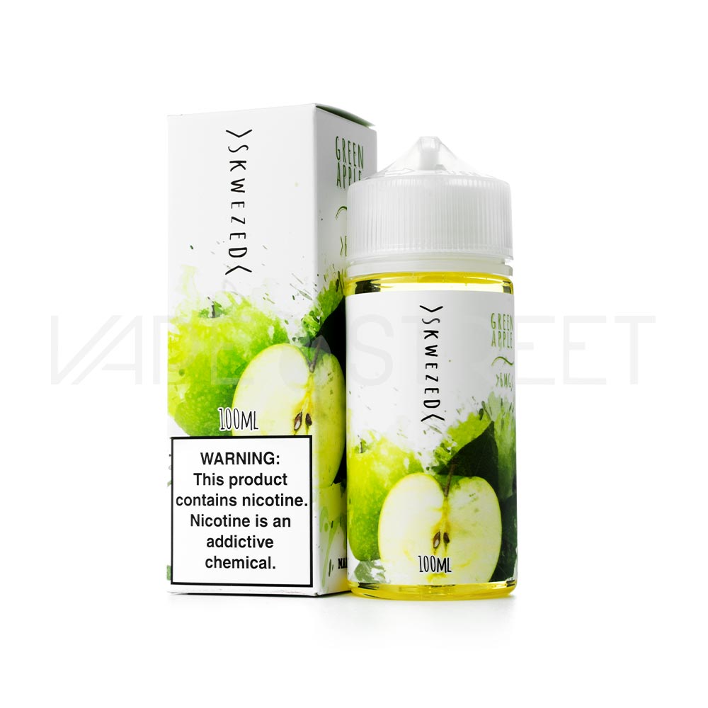 Skwezed-Green-Apple Skwezed Green Apple 100mL Freebase Nicotine
