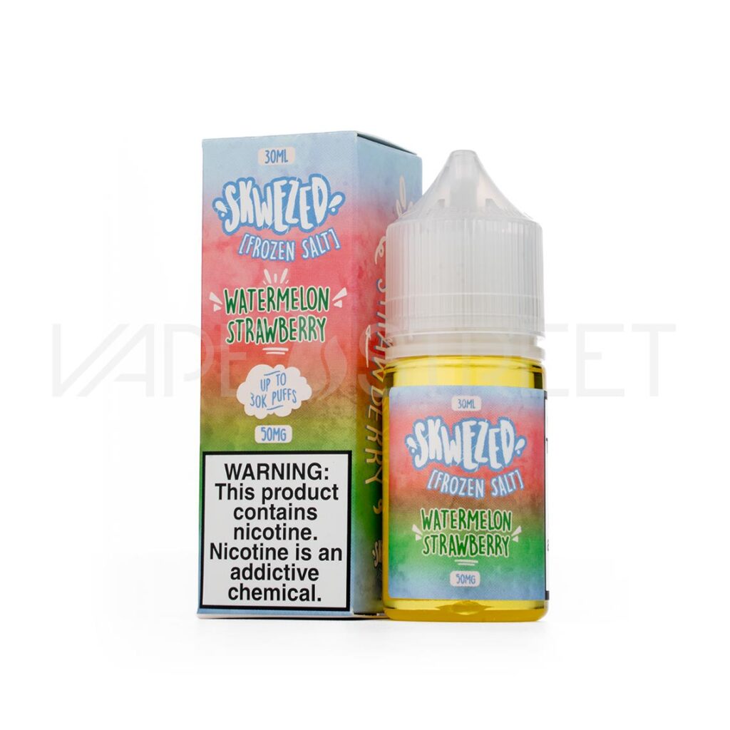 Skwezed-Salt-Watermelon-Strawberry-Frozen Skwezed Frozen Salt Watermelon Strawberry 30mL Vape Juice