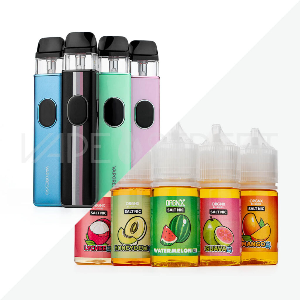 Vape-Street-Bundle-Pod-System-Vaporesso-XROS-5 Vaporesso XROS 5 and ORGNX Salt Nic Bundle