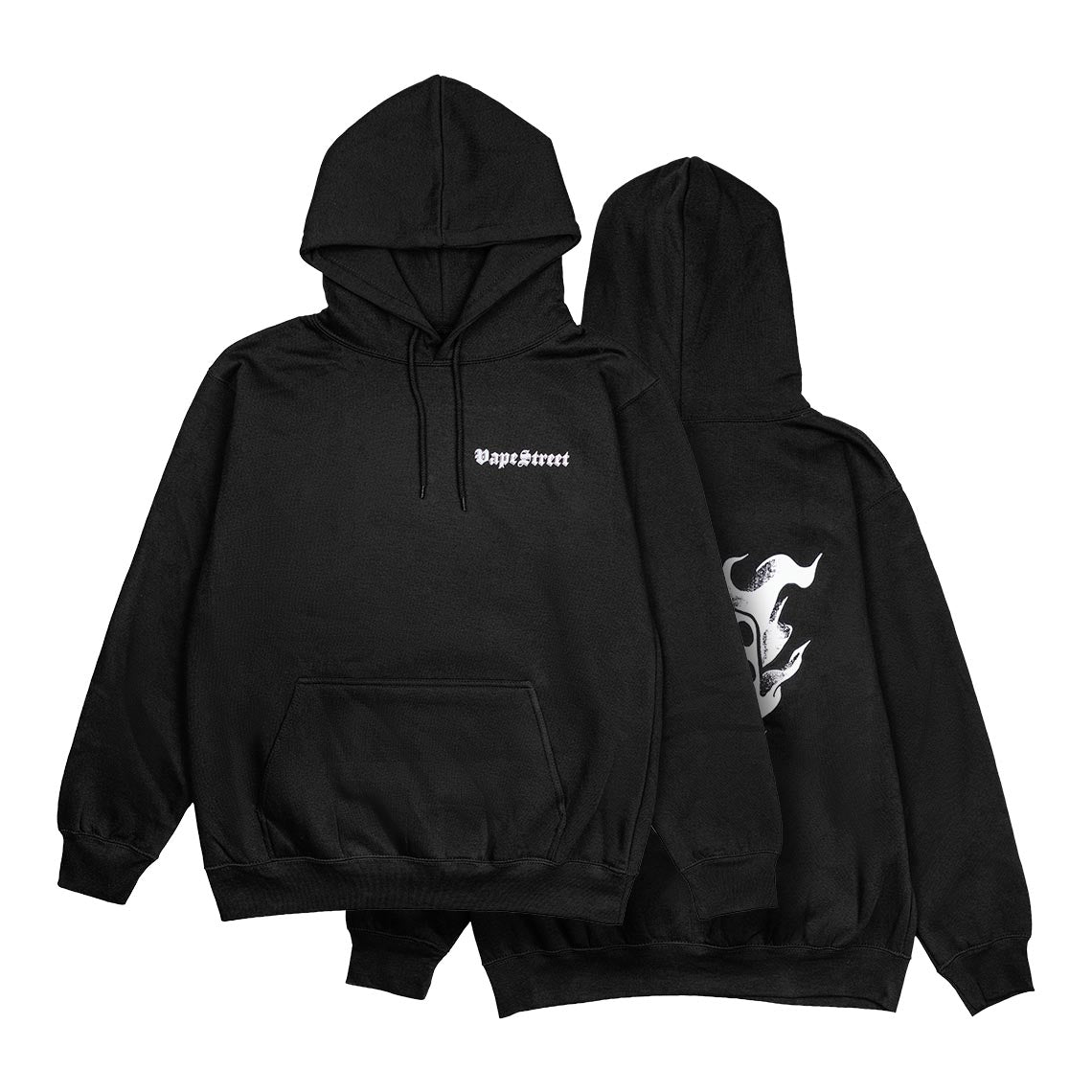 Vape-Street-Hoodie-Dice-Black-Main Vape Street Black Fire Dice Hoodie
