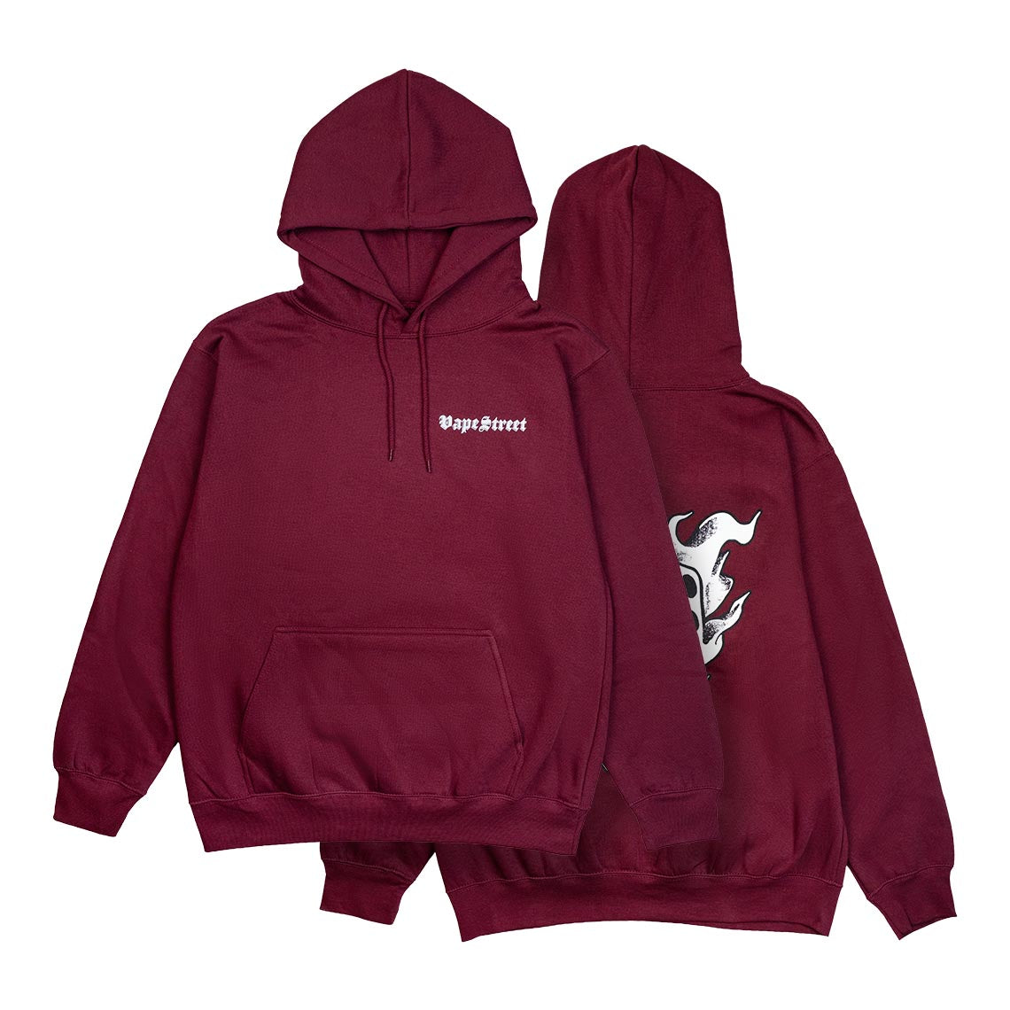 Vape-Street-Hoodie-Dice-Burgundy-Main Vape Street Burgundy Fire Dice Hoodie