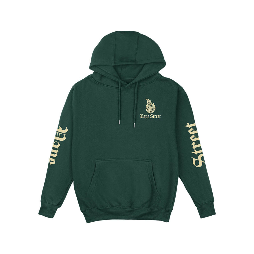 Vape-Street-Hoodie-Paisley-Green-Gold-01 Vape Street Hoodie Paisley Green Gold