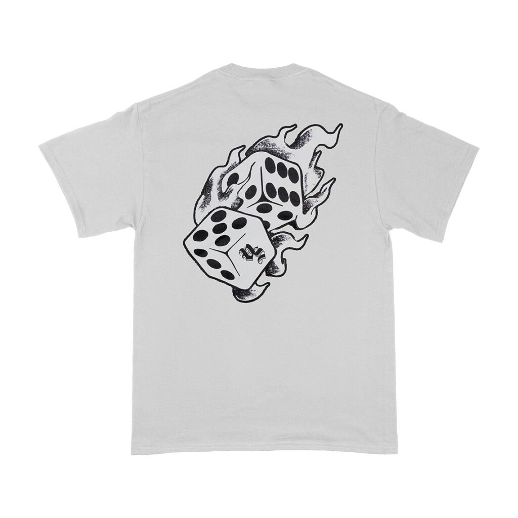 Vape Street White Fire Dice T-Shirt