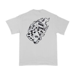 Vape Street White Fire Dice T-Shirt
