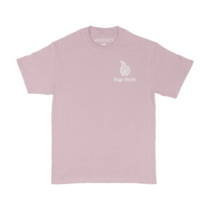 Vape Street Pink T-Shirt Front White Paisley Logo
