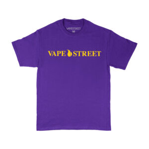 Vape-Street-TShirt-VSOP-Purple-Yellow-01 Vape Street Purple Yellow VSOP T-Shirt Front Design