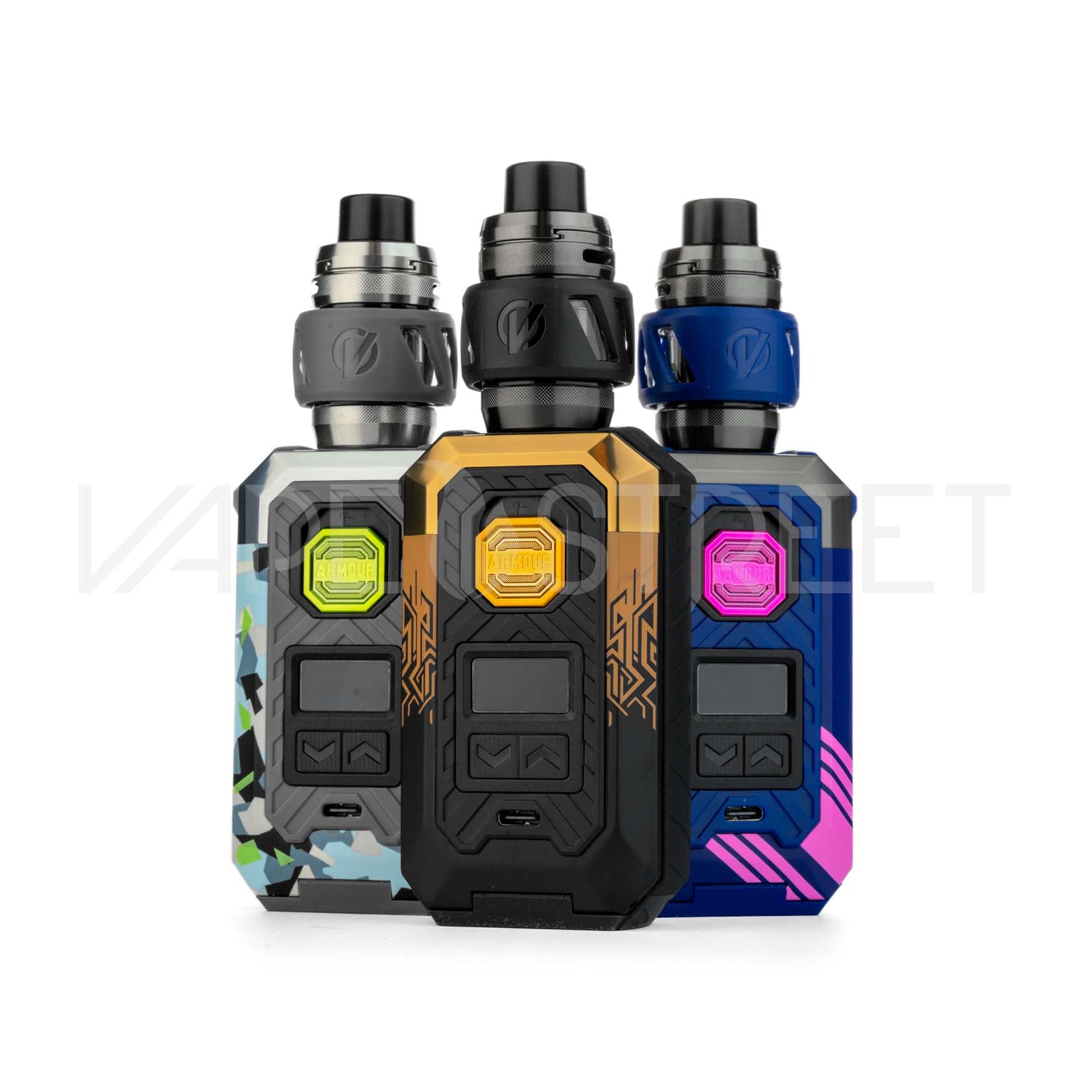 Vaporesso-Armour-Max-iTank-T-Starter-Kit-Main Vaporesso Armour MAX Starter Kit with iTank T Color Camo Blue, Cyber Gold, Cyber Blue