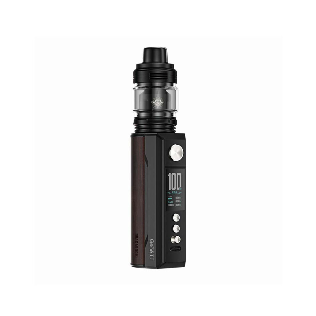 Voopoo-M100S-Starter-Kit-Color-Black-Darkwood Voopoo Drag M100S 100W Starter Kit Black Darkwood