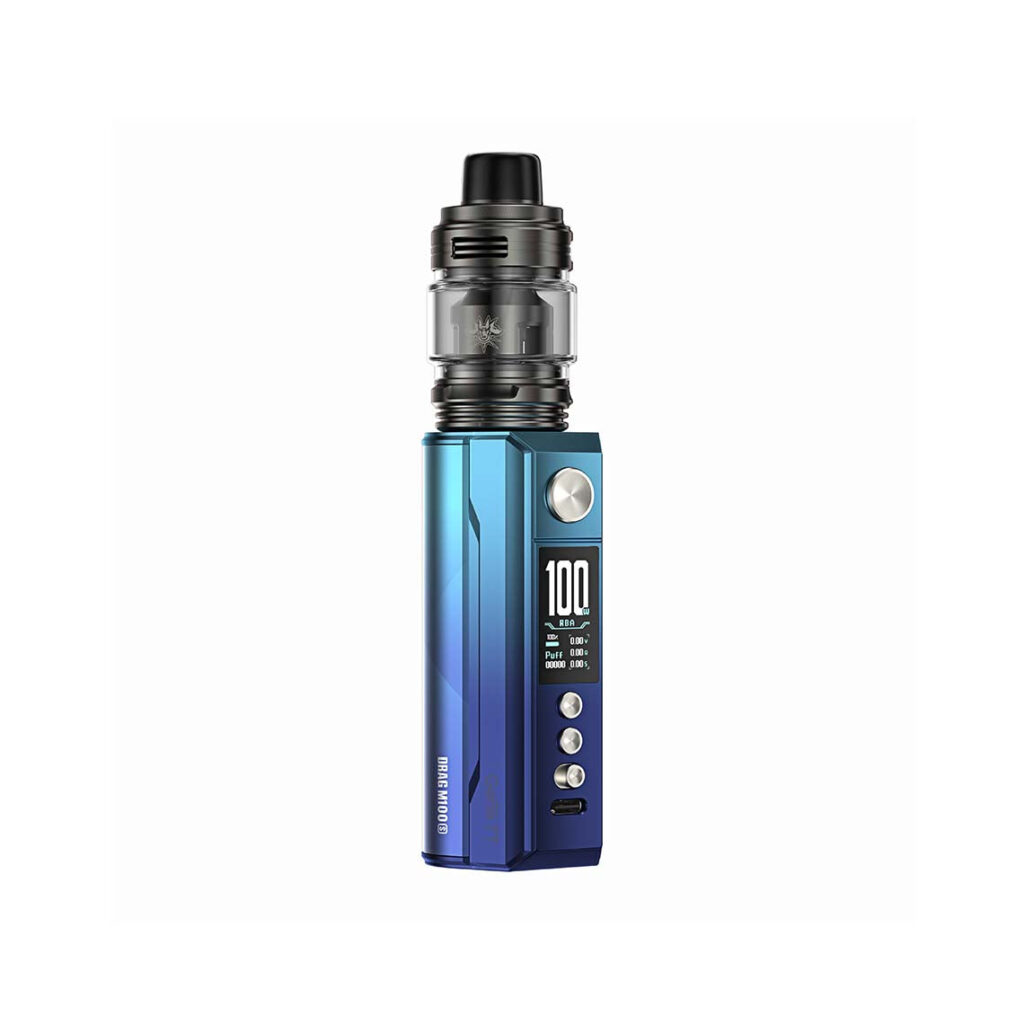 Voopoo-M100S-Starter-Kit-Color-Cyan-Blue Voopoo Drag M100S 100W Starter Kit Cyan Blue