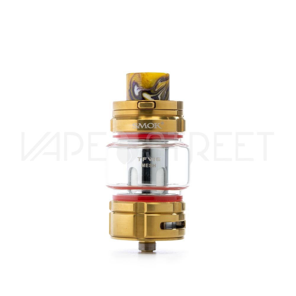 smok-tfv16-tank-gold SMOK TFV16 Mesh Tank Gold